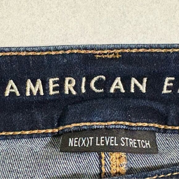 American Eagle Outfitters Next Level Stretch Deep Indigo Jeans Women’s 4. - Picture 8 of 11